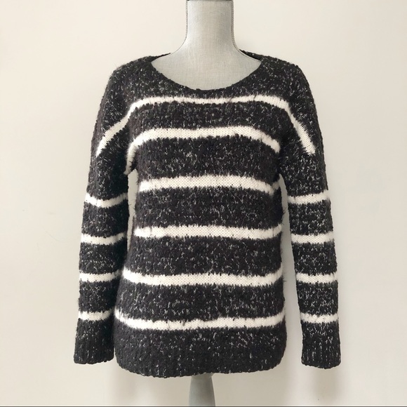 Calvin Klein sweater chunky textured knit striped